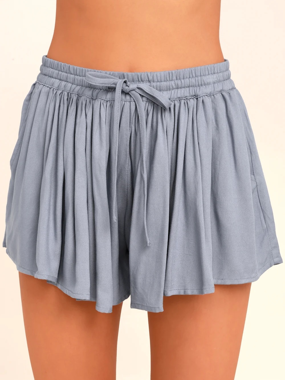 Jack by BB Dakota Calla Flowy Shorts in Slate Blue - Size Small